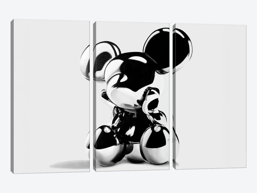 Metal Mouse by P Muir Art 3-piece Canvas Print
