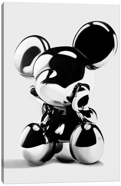 Melancholy Mouse Canvas Art Print - Silver Art