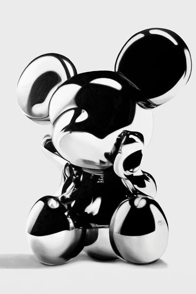 Black & White Pop Culture Art: Melancholy Mouse by P Muir Art