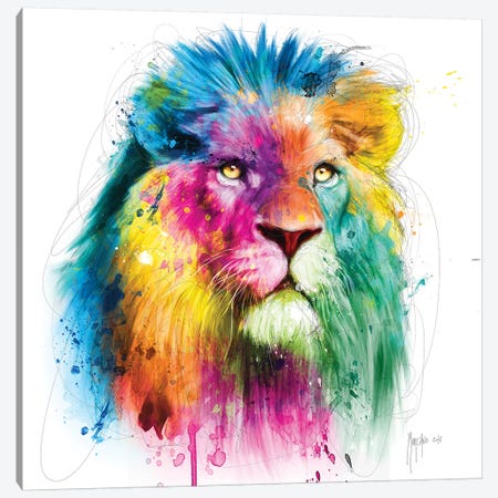 Lion Canvas Print #PMU107} by Patrice Murciano Canvas Wall Art