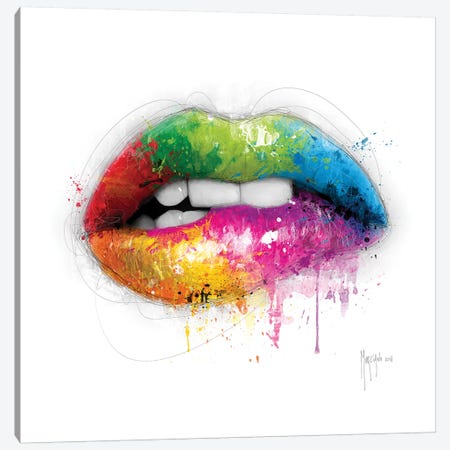 Lipstick Canvas Print #PMU108} by Patrice Murciano Art Print