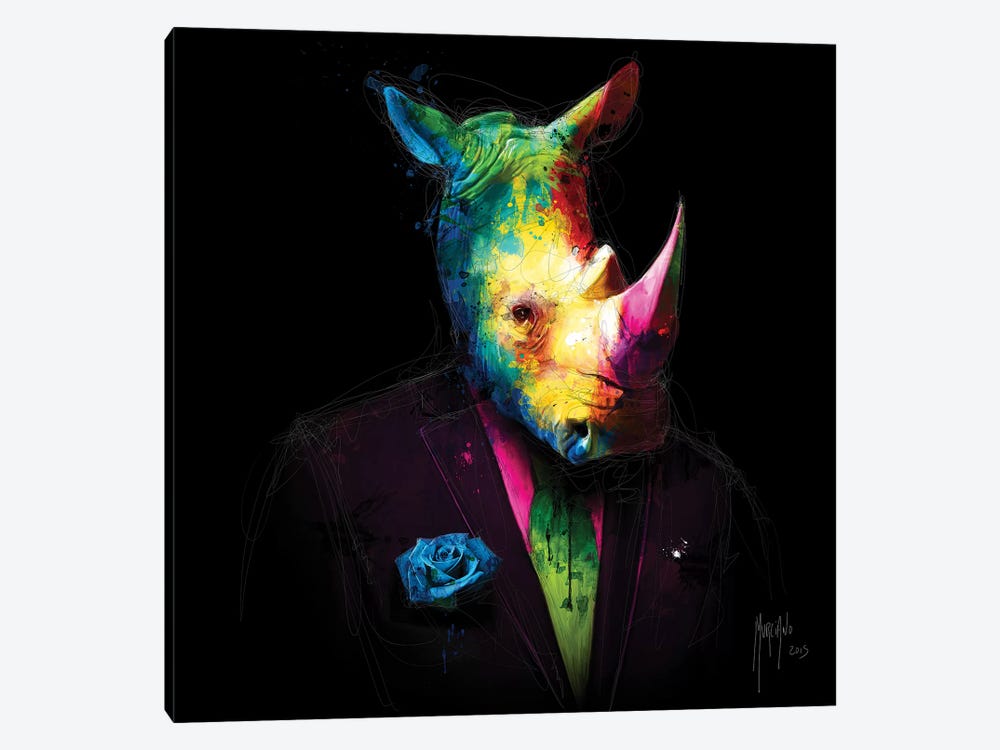 Oncle Rhino by Patrice Murciano 1-piece Canvas Wall Art