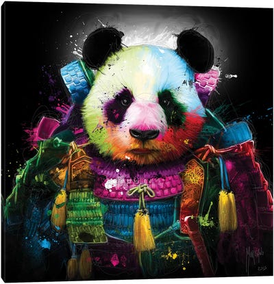 Panda Samurai Canvas Art Print - Bear Art