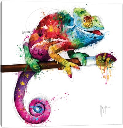 Pop Evolution Canvas Art Print - Lizard Art