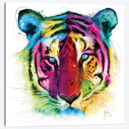 Tiger Canvas Print #PMU130} by Patrice Murciano Canvas Wall Art