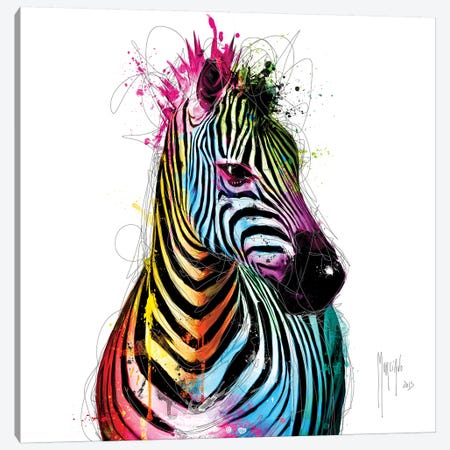 Zebra Pop Canvas Print #PMU137} by Patrice Murciano Canvas Print
