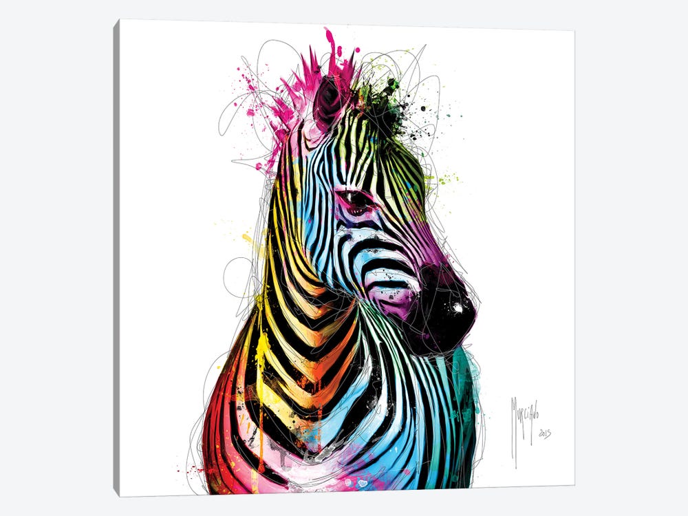 Zebra Pop by Patrice Murciano 1-piece Canvas Art
