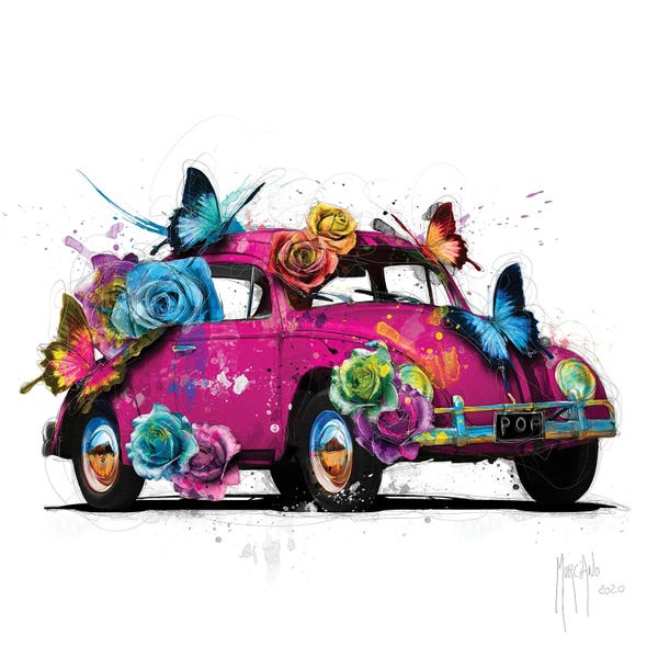 Butterflies and Flowers: Popbeetle Pink by Patrice Murciano