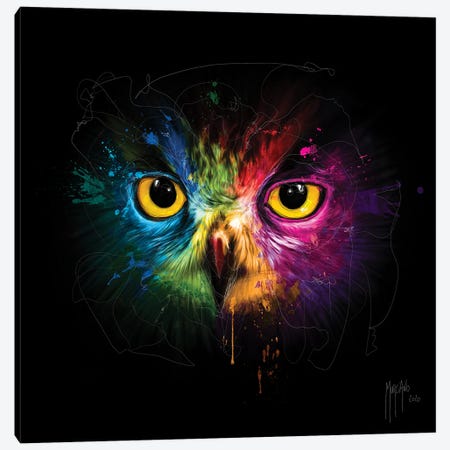 Pop Owl Canvas Print #PMU149} by Patrice Murciano Art Print