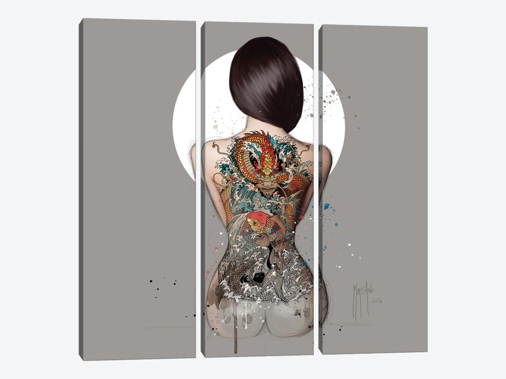The Tattooed Woman by Patrice Murciano 3-piece Canvas Art Print