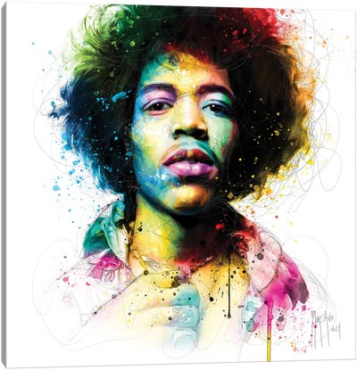 Jimi Hendrix Canvas Art Print - Patrice Murciano