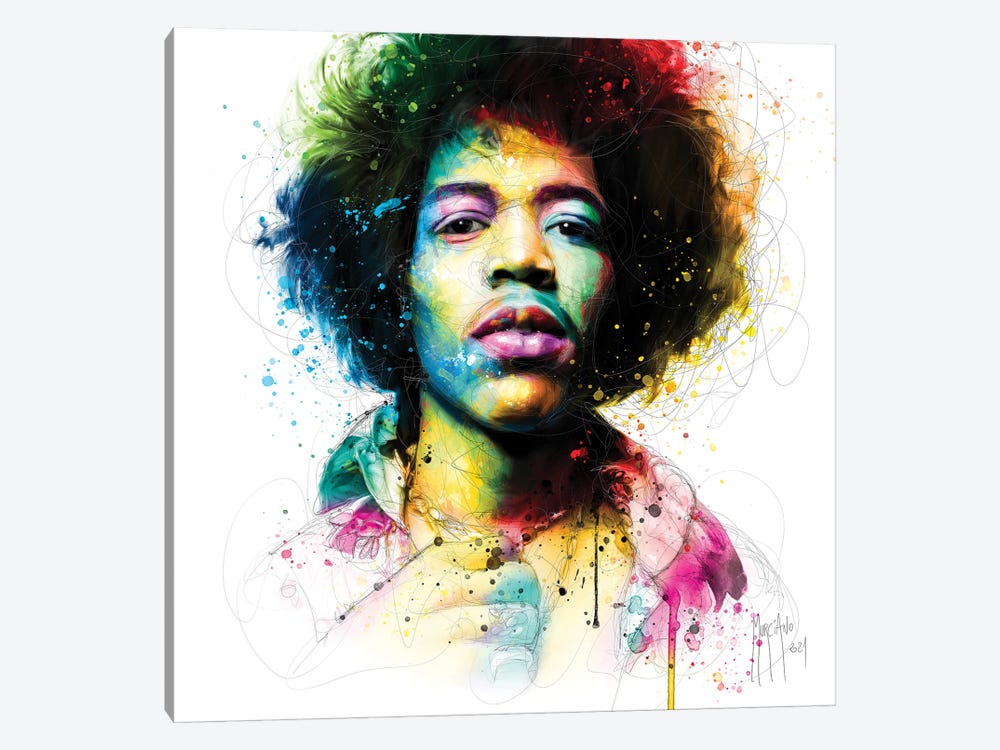Jimi Hendrix by Patrice Murciano 1-piece Canvas Print