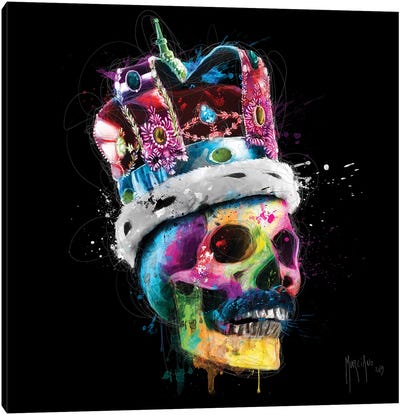 Freddie Mercury Skull Canvas Art Print - Crown Art