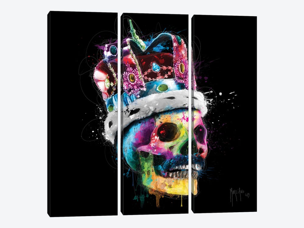 Freddie Mercury Skull by Patrice Murciano 3-piece Canvas Artwork