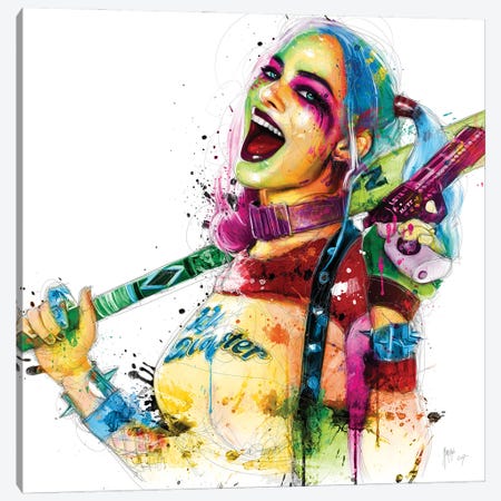 Harley Quinn Canvas Print #PMU187} by Patrice Murciano Canvas Wall Art