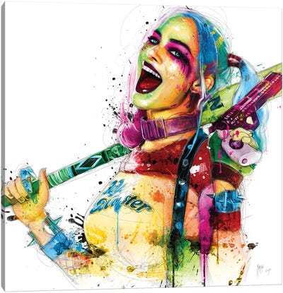 Harley Quinn Canvas Art Print - Villain Art
