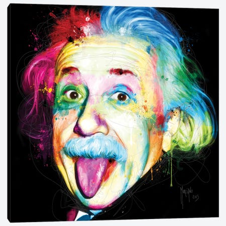 Albert Einstein Canvas Print #PMU1} by Patrice Murciano Canvas Print