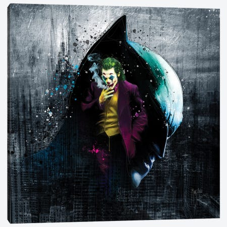 The Batman And The Joker Canvas Print #PMU203} by Patrice Murciano Canvas Wall Art