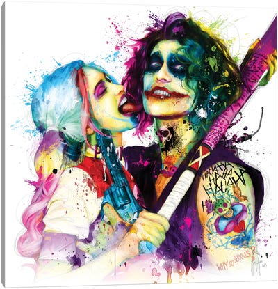 Joker Harley Quinn Canvas Art Print - The Joker