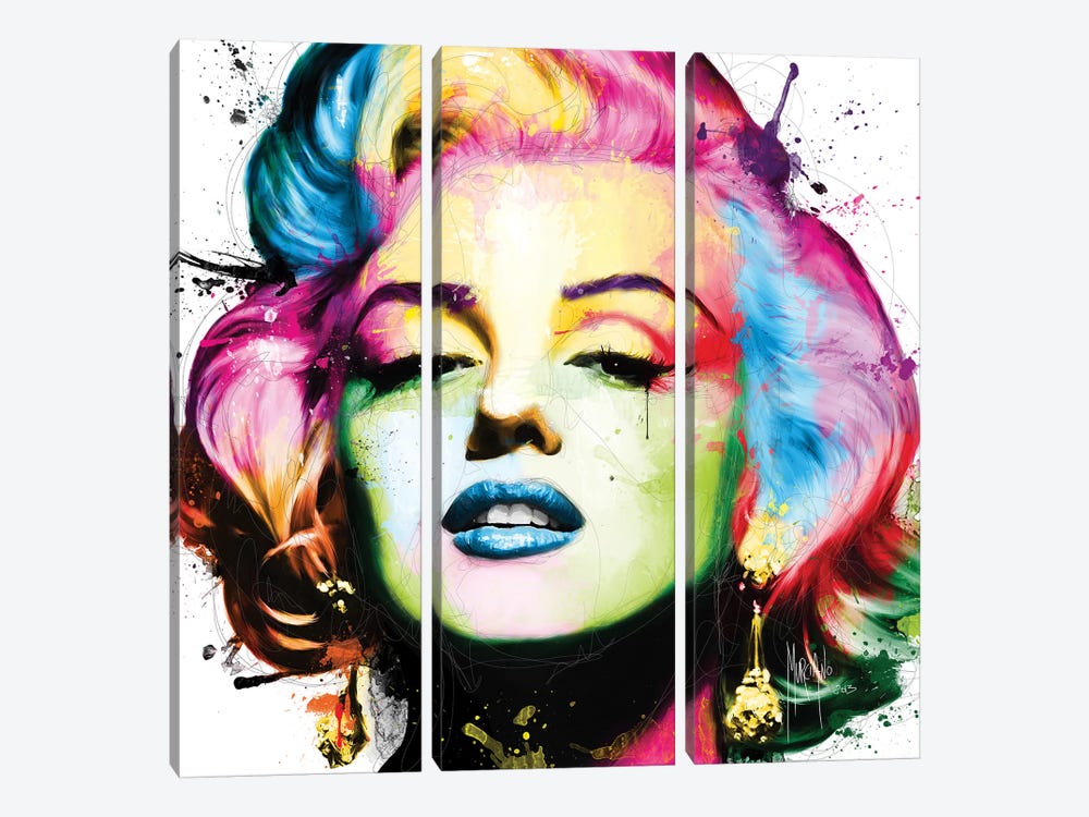 Marilyn by Patrice Murciano 3-piece Canvas Art Print