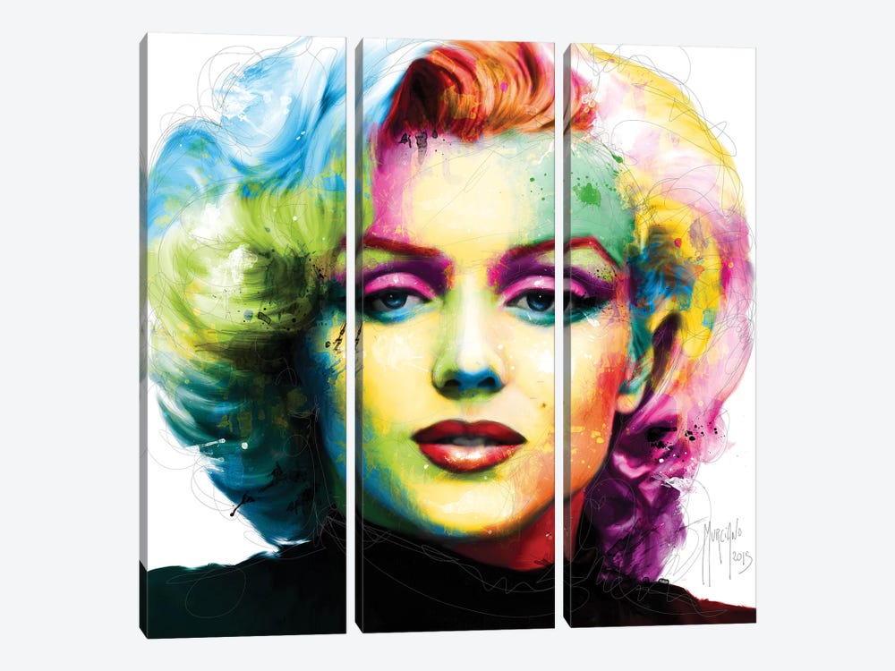 Sweet Marilyn by Patrice Murciano 3-piece Canvas Wall Art