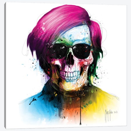 Andy Warhol Skull Canvas Print #PMU3} by Patrice Murciano Canvas Art Print