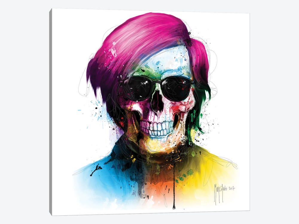 Andy Warhol Skull by Patrice Murciano 1-piece Canvas Wall Art