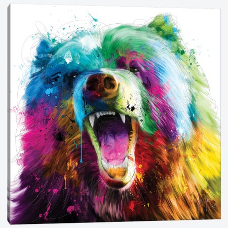 Bear Pop Canvas Print #PMU54} by Patrice Murciano Art Print
