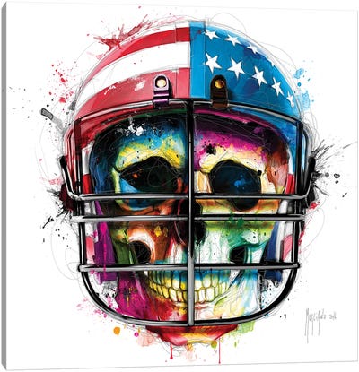 Born In The USA Canvas Art Print - Football Art