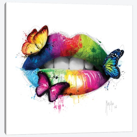 Butterfly Kiss Canvas Print #PMU59} by Patrice Murciano Canvas Artwork