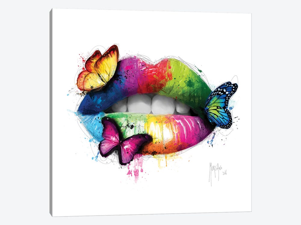 Butterfly Kiss by Patrice Murciano 1-piece Canvas Artwork