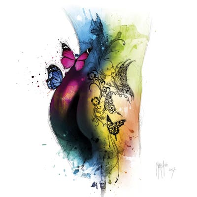 Butterfly Tattoo by Patrice Murciano framed canvas print
