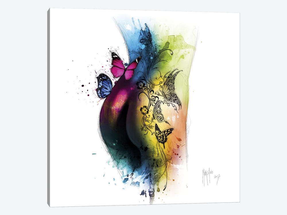 Butterfly Tattoo by Patrice Murciano 1-piece Canvas Wall Art