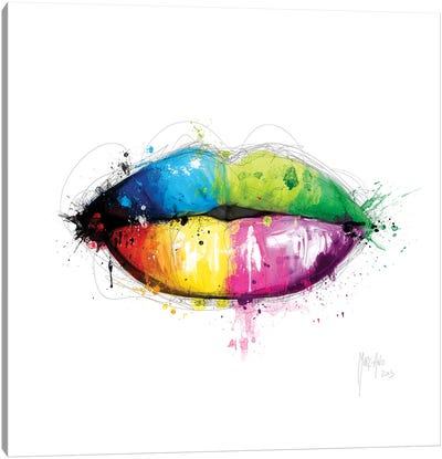 Candy Mouth Canvas Art Print - Lips Art