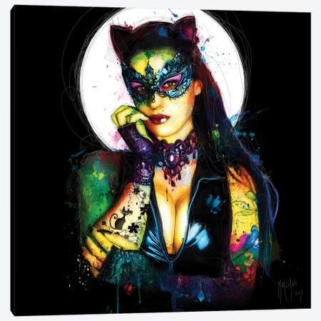 Catwoman Canvas Print #PMU62} by Patrice Murciano Canvas Art Print