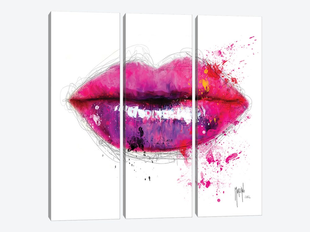 Colors Of Kiss by Patrice Murciano 3-piece Canvas Art