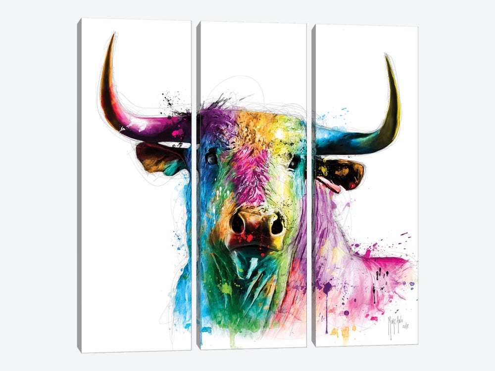 El Toro by Patrice Murciano 3-piece Canvas Wall Art
