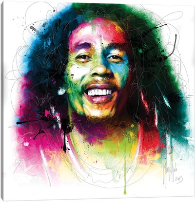 Bob Marley Canvas Art Print - Patrice Murciano