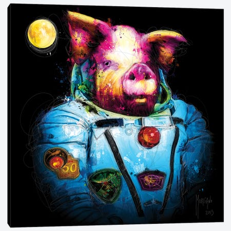 First Pig In Space Canvas Print #PMU80} by Patrice Murciano Art Print