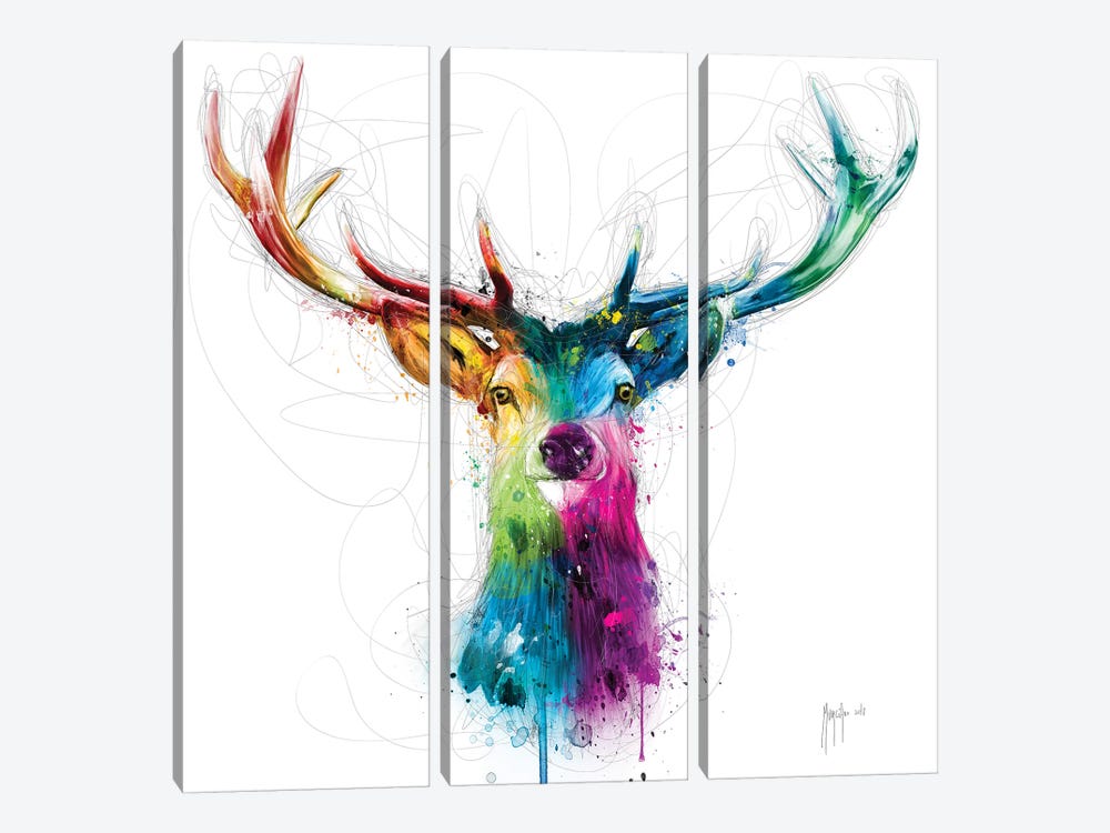 Free And Wild by Patrice Murciano 3-piece Canvas Print