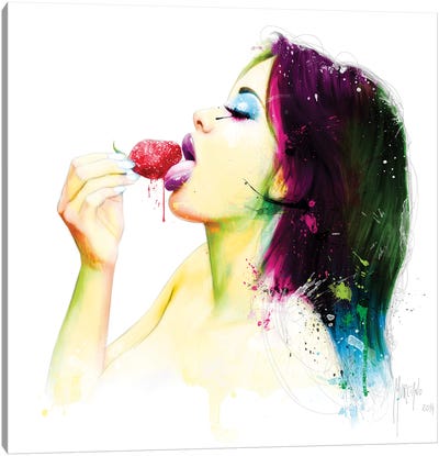 Fruity Kiss I Canvas Art Print - Pop Art for Kitchen