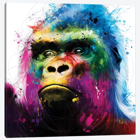 Gorilla Canvas Print #PMU89} by Patrice Murciano Canvas Print
