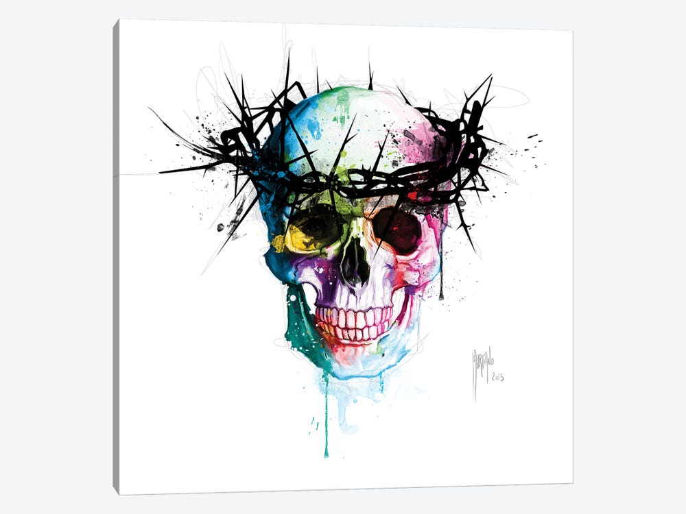 Native American Skull Canvas Art Print for Wall Decor Painting 