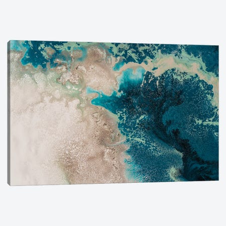 Teal Seas Canvas Print #PMV34} by Petra Meikle de Vlas Canvas Art