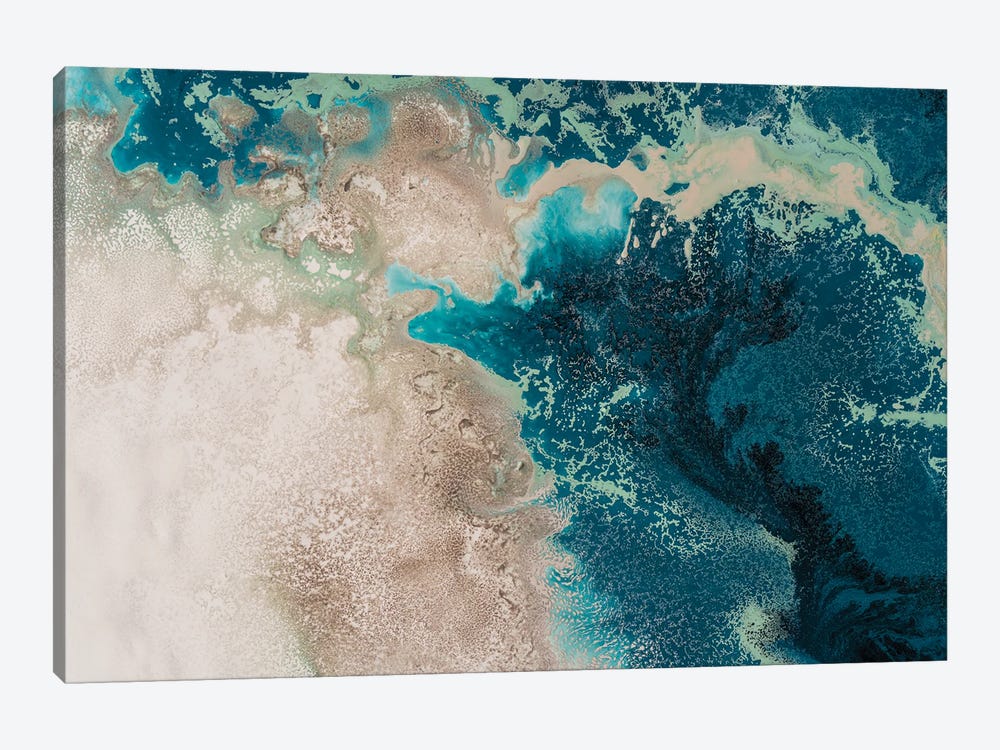 Teal Seas by Petra Meikle de Vlas 1-piece Canvas Art Print