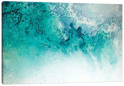 Turquoise Whispering Canvas Art Print - Petra Meikle de Vlas