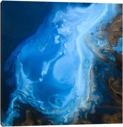 Midnight Blue Canvas Art Print - Agate, Geode & Mineral Art