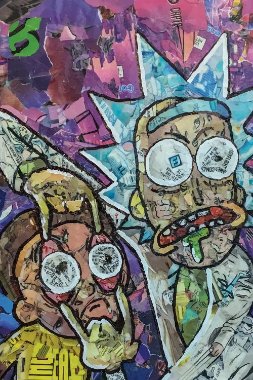 Vertical Rick And Morty by p_ThaNerd wall art