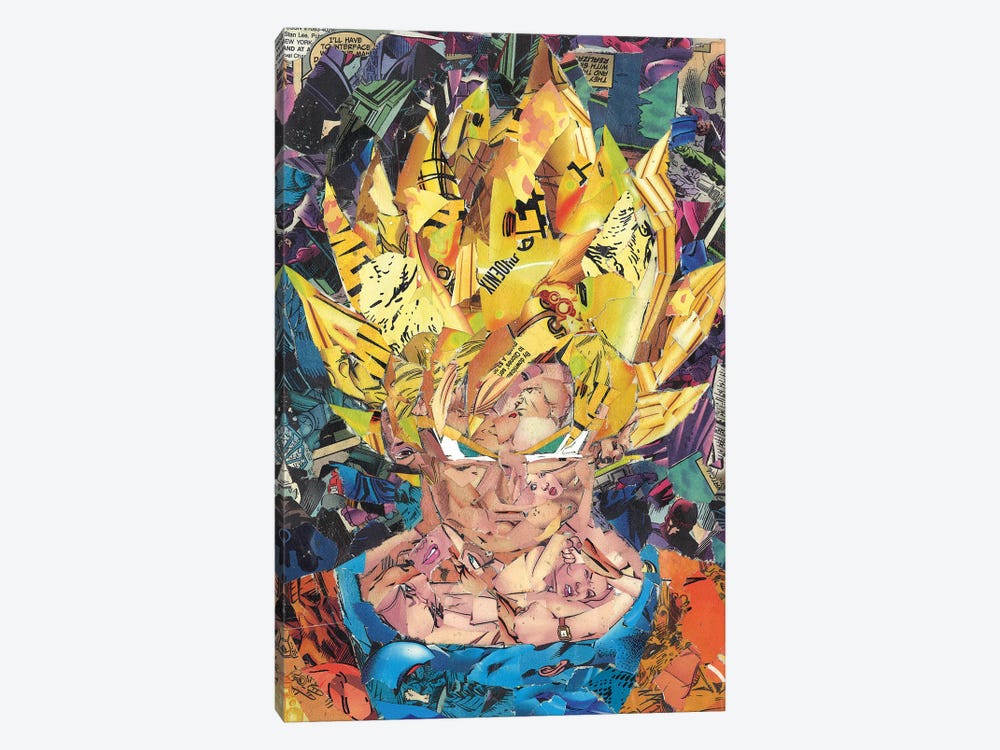 Goku Comic Collage II by p_ThaNerd 1-piece Canvas Print