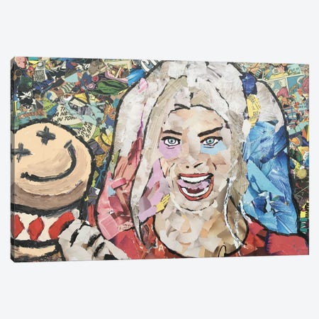 Harley Quinn Canvas Print #PMY26} by p_ThaNerd Canvas Art
